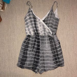Tobi black and white tie dye romper
